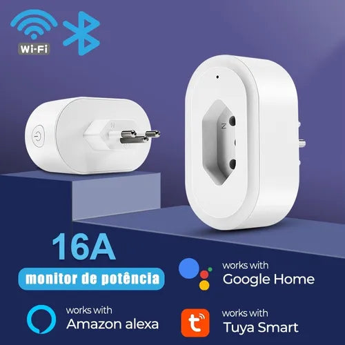 Tomada Inteligente 16a Wifi Smart App Alexa E Google Home